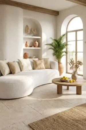Bon Marché Carrelage intérieur ARLES Sand 60×90 – effet pierre naturelle